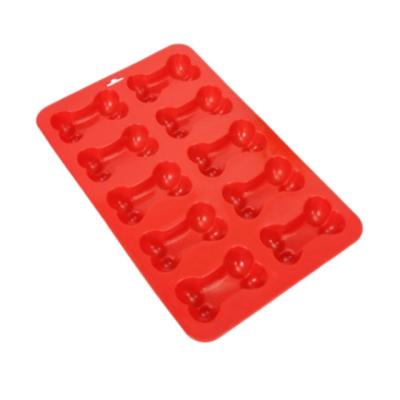 China Viable Silicone Pet Ice Tray Bone Form DGCCRF LFGB Tests ISO Audit / BSCI ICS for sale