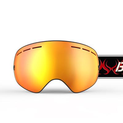 China Gafas anaranjadas de la snowboard del espejo OTG, gafas reflexivas de la snowboard para los vidrios en venta