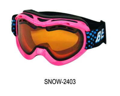 China Cute Girls Pink Ski Goggles Photochromic with PC Lens , CE FDA Certificated for sale