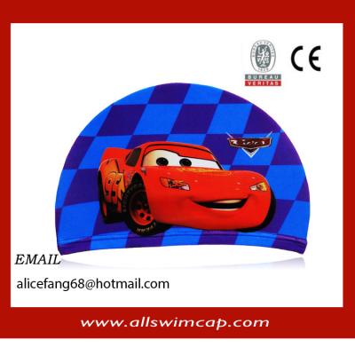 China New cartoon kid lycra swimming hat for toddle for sale