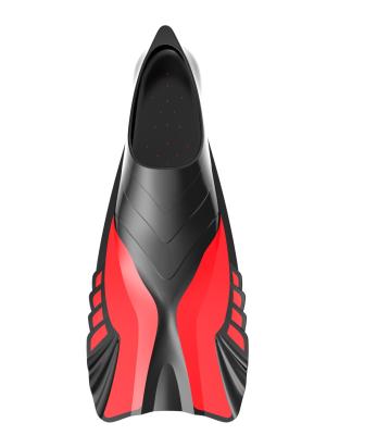 China Adults PP and TPR Skin Diving Fins with Professional Design , Black Red for sale