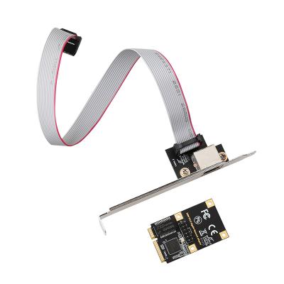 China Desktop 10/100/1000Mbps 1Gbe Mini PCI Express mPCIe to RJ45 Ethernet Adapter for sale