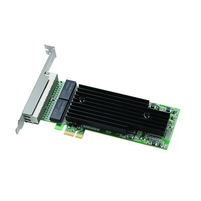 China Desktop Server 10/100/1000Mbps Quad RJ45 Ports PCIe x1 Ethernet Card Adapter for sale