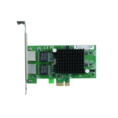 China Hot Selling Server Amazon Intel 82576 RJ45 PCIe x1 Dual Port Network Card for sale