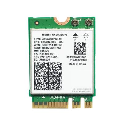 China Intel AX200 AX200NGW 2.4Gbps 802.11ax BT5.0 3000Mbps WiFi Module Desktop Dual Band Wireless Network Card for sale