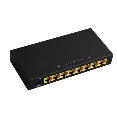 China PCBA+Metal Design 10/100M 2021 New 8 Port Ethernet Switch OEM for sale