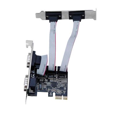 China High Performance Touch Panels AX99100 PCI Express To 4 Serial Port Riser Card With Low Profile for sale