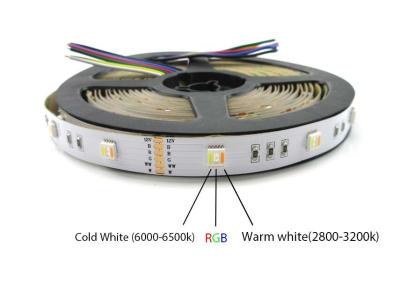 China DC24V 60pcs LED 5 color in one LED 5050 SMD RGBWW can replace 5050 RGB RGBW CCT LED strip light for sale