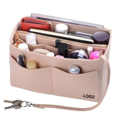 China Fashion Customized Cosmetic Travel Bag Multi-size Felt Handbag Insert Makeup Tote Bag Organizer Organizer For Designer Bags for sale