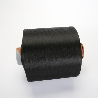 China Anti-bacteria China Factory 300d 96f Recycled Black Polyester Yarns Blend High For Elastic Webbing for sale