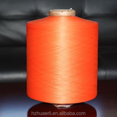 China Anti-bacteria Polyester Yarn DTY 300D / 96F NIM SD Orange Color For Gloves for sale