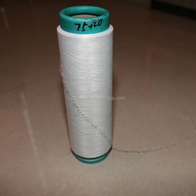 China Anti-bacteria Polyester Spandex Blended Yarn 75D DTY+20D White Spandex ACY Spandex Yarn for sale