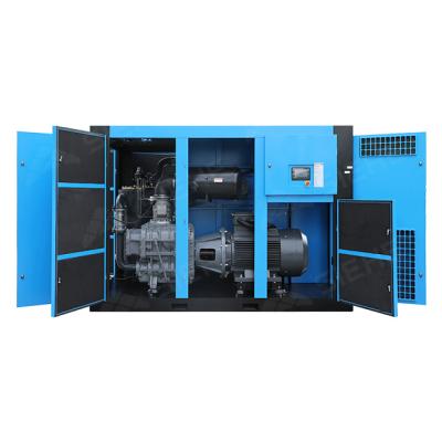 China Lubricated Two Stage Screw Air Compressor With Inverter For Hotel for sale