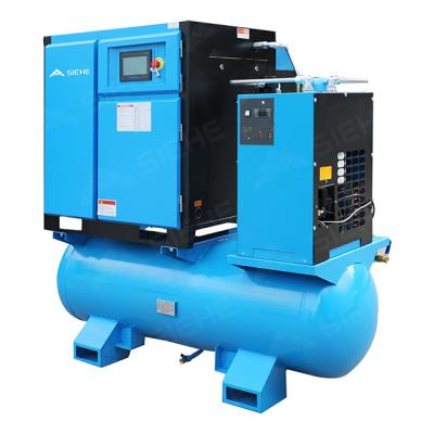 China 7.5KW lubricated all in one screw air compressor for laser cutting for sale