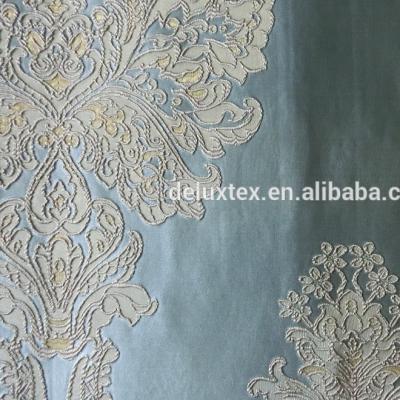 China Blackout Beautiful 100% Polyester Jacquard Upholstery Fabric Jacquard Curtain Fabric for sale