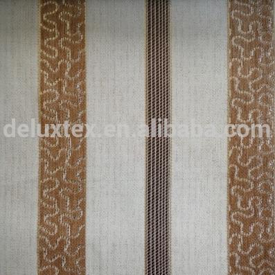 China Vertical Stripe Jacquard Fabric Lurex Chenille Sofa Curtain Anti-UV Fabrics for sale