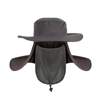 China breathable & Outdoor High Quality Waterproof Edge Ear Snap Neck Cover Sun Fin Shade Fishing Hiking Garden Gray for sale