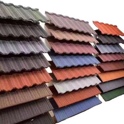 China CONSTRUCTION China Factory Supply Stone Coat Metal Roof Tile Color Steel Tile for sale