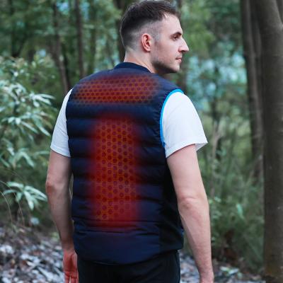 China Anti-Wrinkle Women Heating Vest 3M Cotton Light Weight Down Jackets USB Charging Heated Waistcoat Vest For Hunting Hiking Skiing for sale