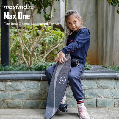 China Professional Maxfind Mini Electric Skateboard Kids Single Short Board Cruiser Balancer Skateboard Designed For Kids Beginner Best Gift for sale