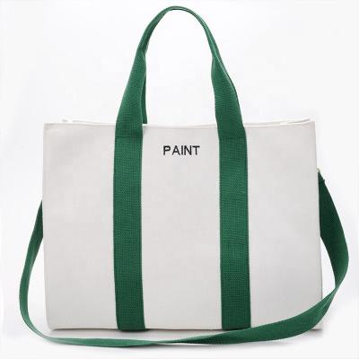 China Fashion Summer Large Custom Logo Beach Bag , Wholesale Reusable Canvas Tote Beach Bags for sale