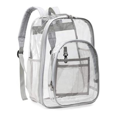 China PVC Logo Kids Men Women Student Sports Backpacks Waterproof Outdoor School Bag Custom Clear Transparent Clear Backpack for Girls for sale