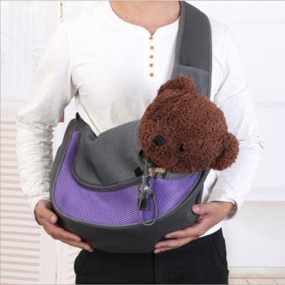 China Breathable Pet Sling Bag Classic Checked Design Dog Cat Shoulder Bag For Outdoor Pet Carrier Dog Sling Carrier for sale