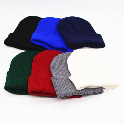 China Low MOQ Hot Sale Men Male Solid Color Windproof 3m Thinsulate Lined Knitted Plain Unisex Beanie Warm Winter Hats for sale