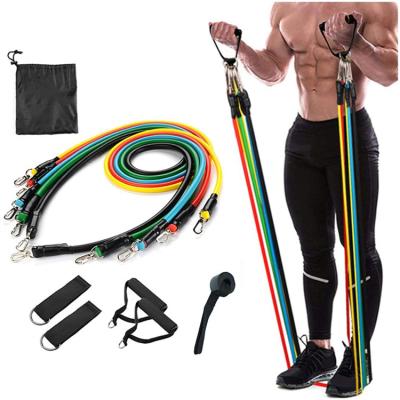 China Durable Hot Sale Tube Resistance Bands Power Fitness Resistance Bands Tube Set for sale