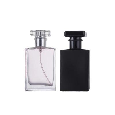 China Personal Care Custom Design Wholesale 50Ml 100Ml Round Clear Spray Glass Square Perfume Bottle 30ml for sale