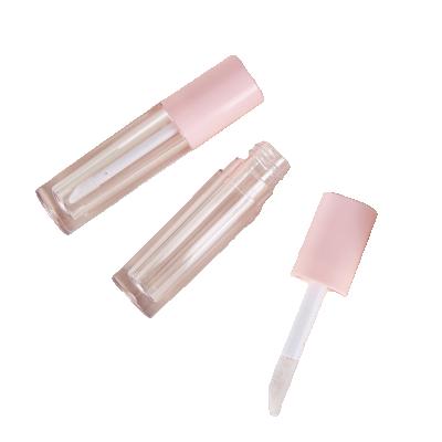 China Cosmetic Packaging Flat Wand Customized Big Applicator 5Ml 10ml Clear Black Pink Lip Gloss Tubes With Brush Wand for sale