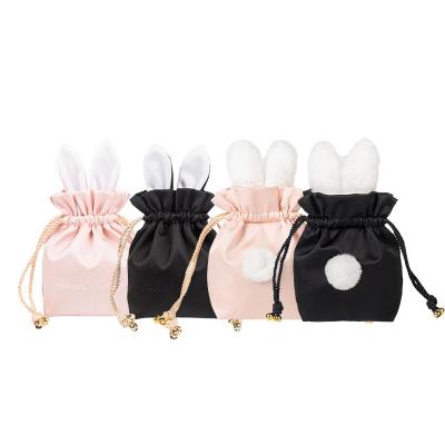 China 2022 Goods Cartoon Cosmetic Bag Easter Girls Bunny Ears Sneakers Kids Travel Drawstring High Quality Makeup Bag for sale