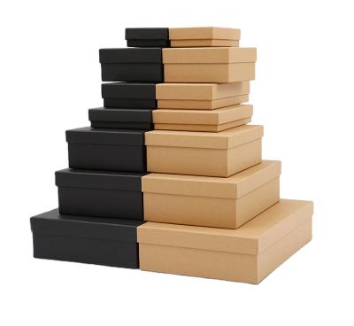 China Factory Wholesale Custom Black Hard Cardboard Materials Recycled Recycled Craft Paper Gift Wrapping Paper Craft Corrugated Box for sale