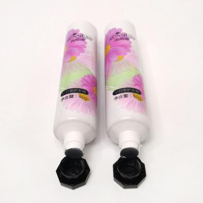 China Accept Customized Designs 60ml Round Clear Soft Empty Hand Cream Tube Cosmetic Packaging Tubes Hand Cream Bottles for sale