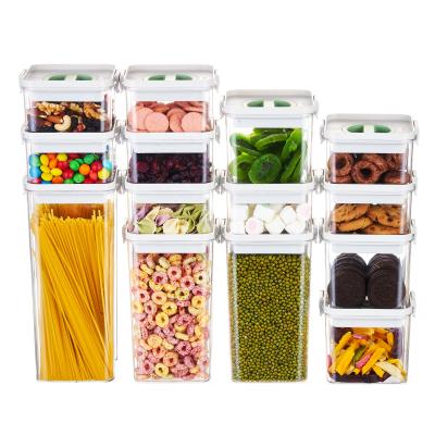 China 14 Pcs Durable Pantry Storage Containers Set With Lid Durable Food Organization Storage Pantry Airtight Food Storage Containers Set for sale