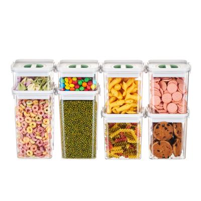 China Freshness Preservation Kitchen Plastic Food Storage Containers 8 Pcs Airtight Food Storage Containers With Lid Set Food Storage For Fridge Organization for sale