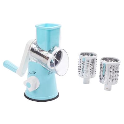 China Viable Manual Cheese Grater Slicer Stainless Steel Rotary Drum Vegetable Grater For Kitchen for sale