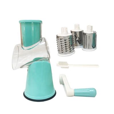 China Viable Manual 3 in 1 Vegetable Rotary Drum Cheese Grater Slicer Machine Rotary Drum Cheese Grater for sale