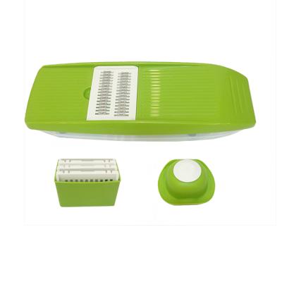 China Multifunctional Viable 4 in 1 Plastic Food Chopper Vegetable Slicer Kitchen Cutter with Container for sale