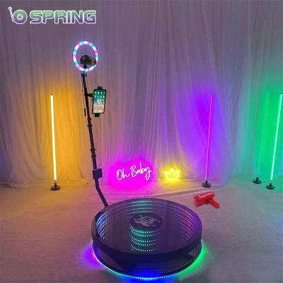 China Full metal/RGB LED & Fashionable orcavue XL 360 video booth 100cm tempered glass transparent square 360 ​​camera photo booth props tempered glass led 360 degree photo booth 80cm for sale