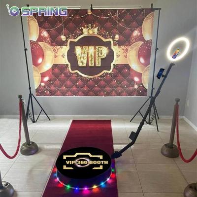 China Most Popular Revospin 360 Photo Booth 360 Full Glass Metal/RGB LED Photo Booth With Case Free Shipping Inflatable 360 ​​Booth for sale