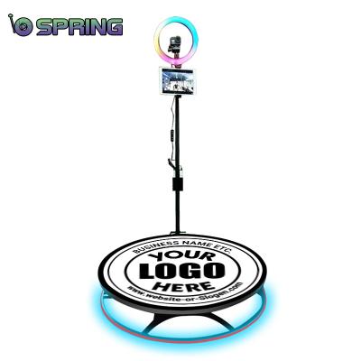 China Metal/RGB LED Glass Full Spring Magic Booth Props 360 Sign Portable 360 ​​Video Booth Photobooth Props For 360 Photo Booth With Ring Light Camera Radio for sale