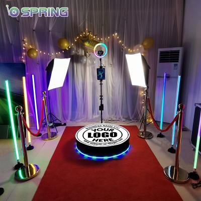 China Most Popular Square 360 ​​Photo Booth Slow Motion Metal/RGB LED 360 Photo Booth Full Glass Portable 360 ​​Photo Booth $2125 for sale