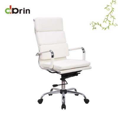 China High Back Office Leather Modern Leather Lift Adjustable Swivel Chair Quality White Chair for sale