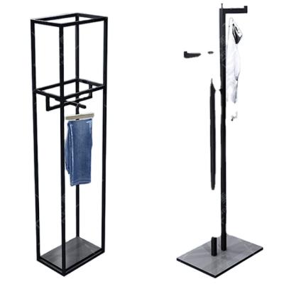 China Retail Store Factory Custom Hanging Clothes Show Racks Dress Display Rack For Clothing Store for sale