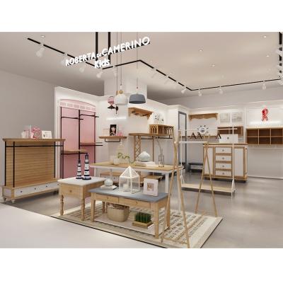 China Simple Kids Clothes Store Display Furniture Kids Clothing Display Racks for sale