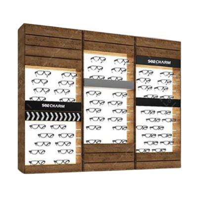 China Eyewear Store Classic Wood Display Counter Glasses Frame Display Rack for sale