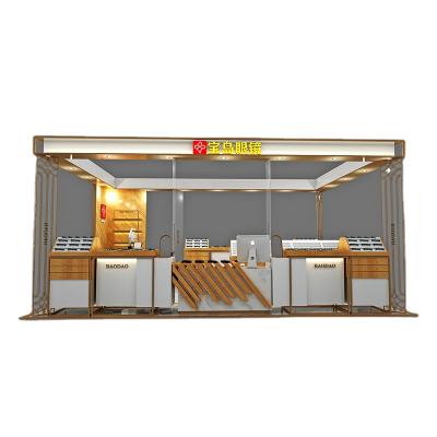 China Morden Design Wooden Eyeglass Kiosk Display Showcase Counter for sale