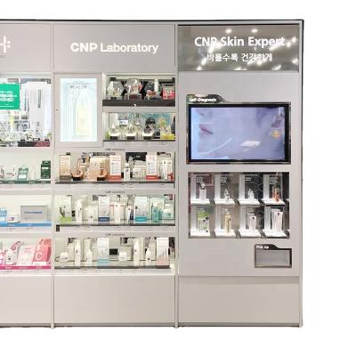 China Retail store shelves skin care display cabinet snack container sample rack shopping mall supermarket for sale