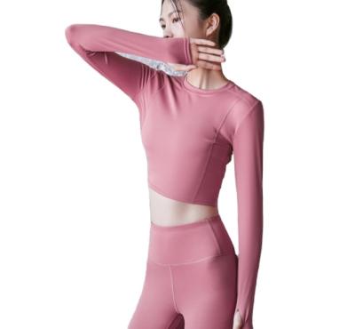 China New Breathable Slim Tight Show Gym Quick Dry Clothing Yoga Exercise Suit Women Autumn Winter for sale